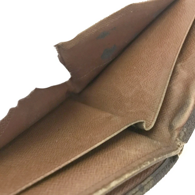$650 1986 Louis Vuitton Monogram Portefeiulle Elise Trifold Wallet