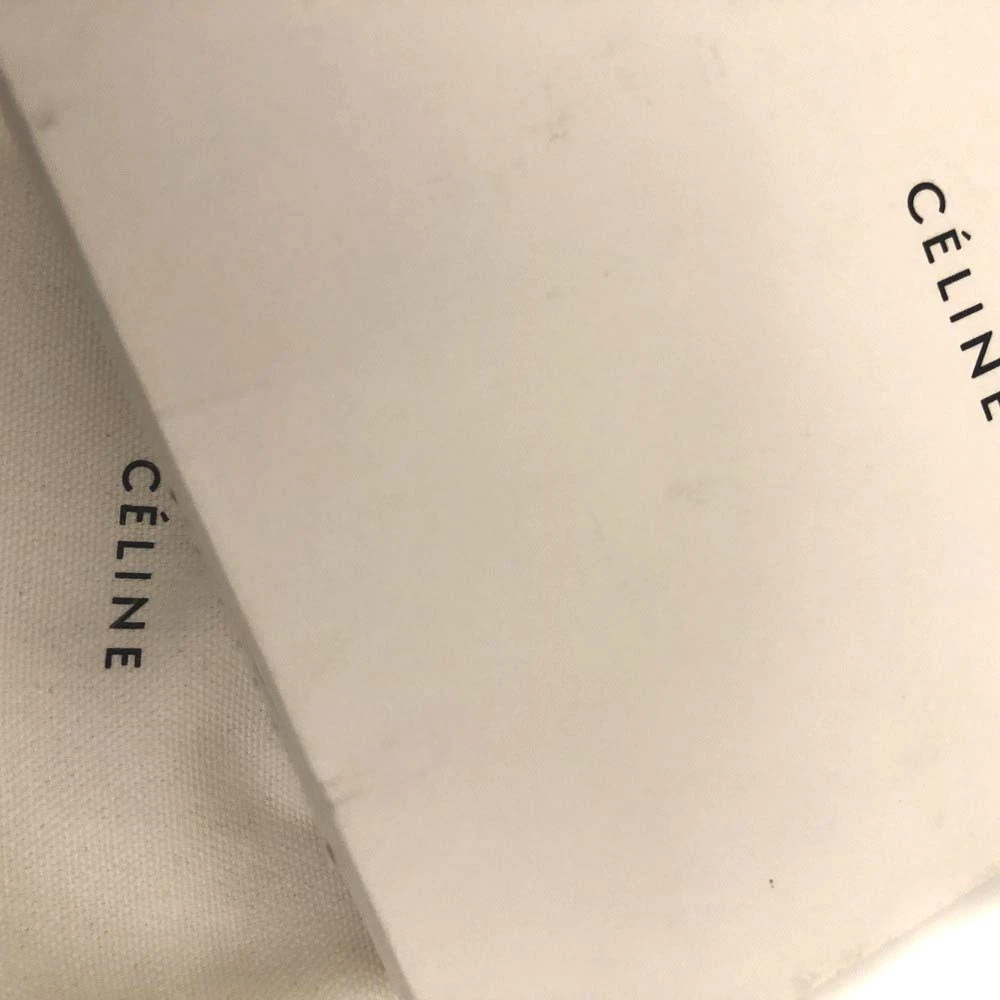 $490 CELINE Logo Leather 6 Ring Key Case Gray