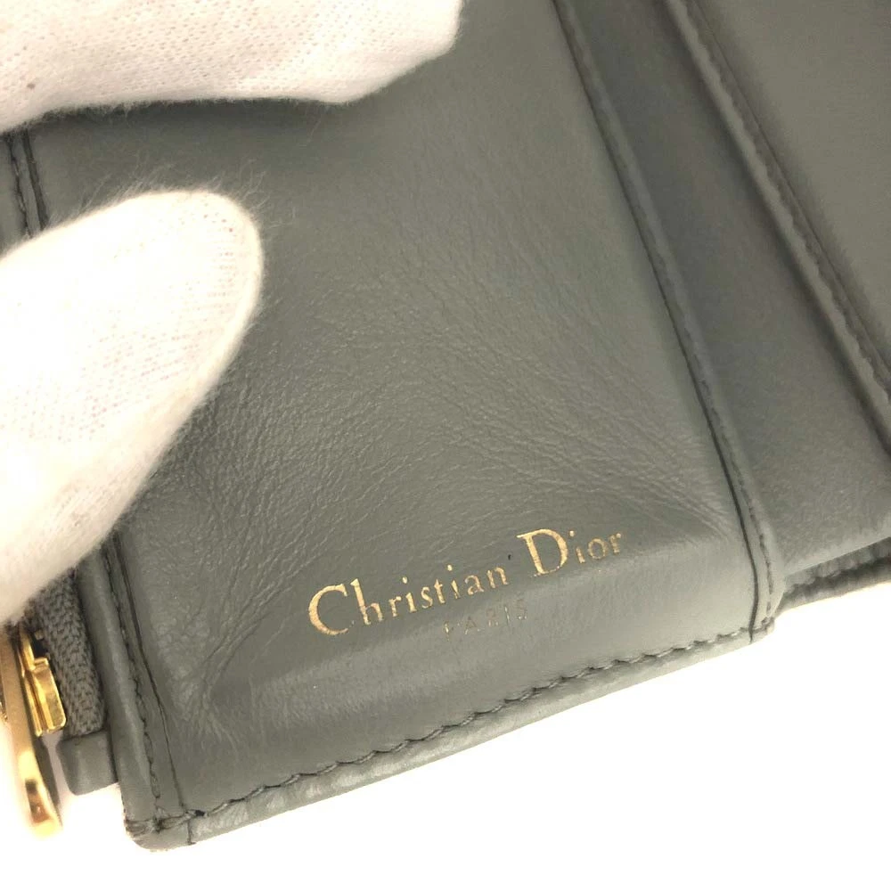 $690 Christian Dior Saddle Oblique Trotter Canvas Trifold Wallet