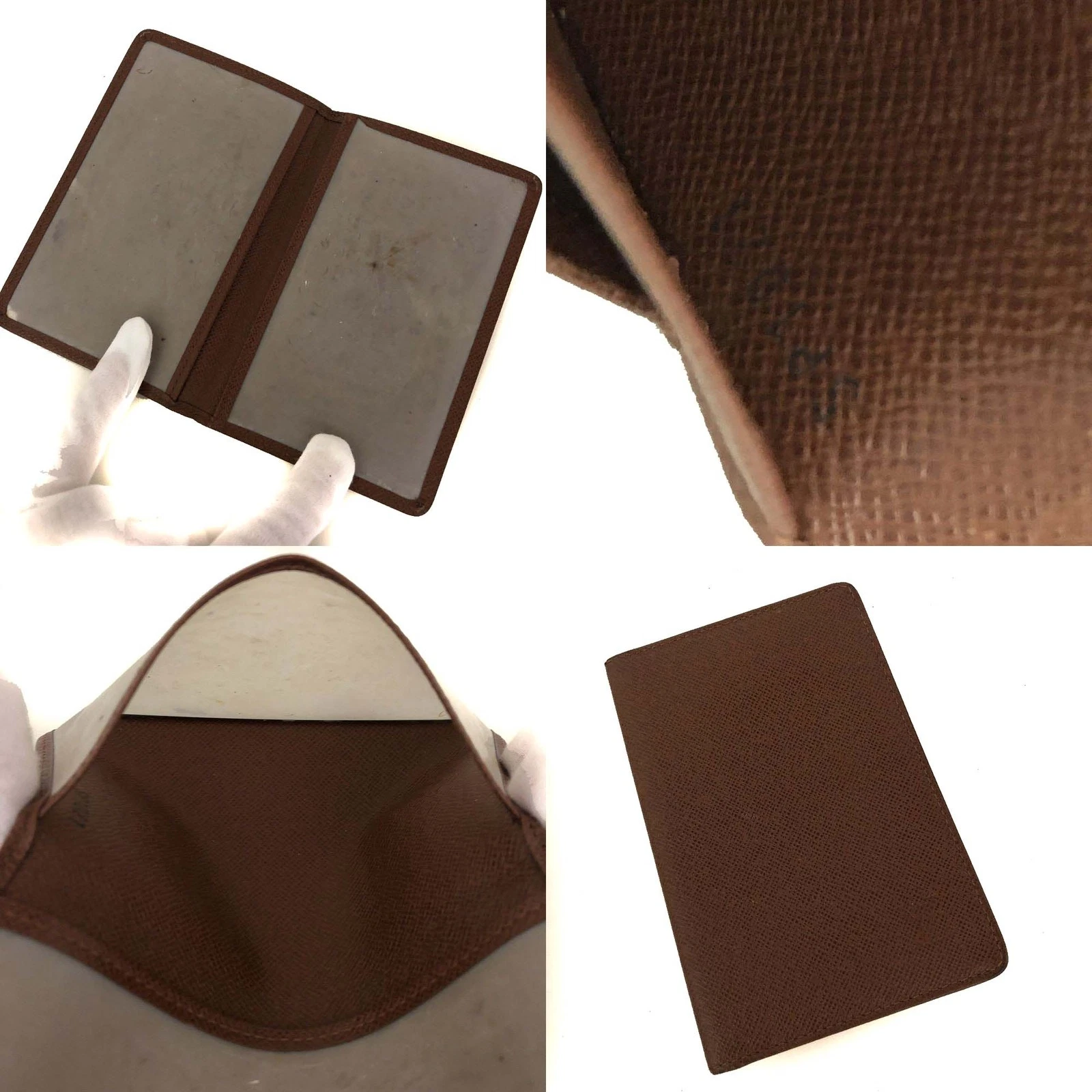 $750 Louis Vuitton Monogram Porte Papier Zippe Bifold Wallet Brown SP1021