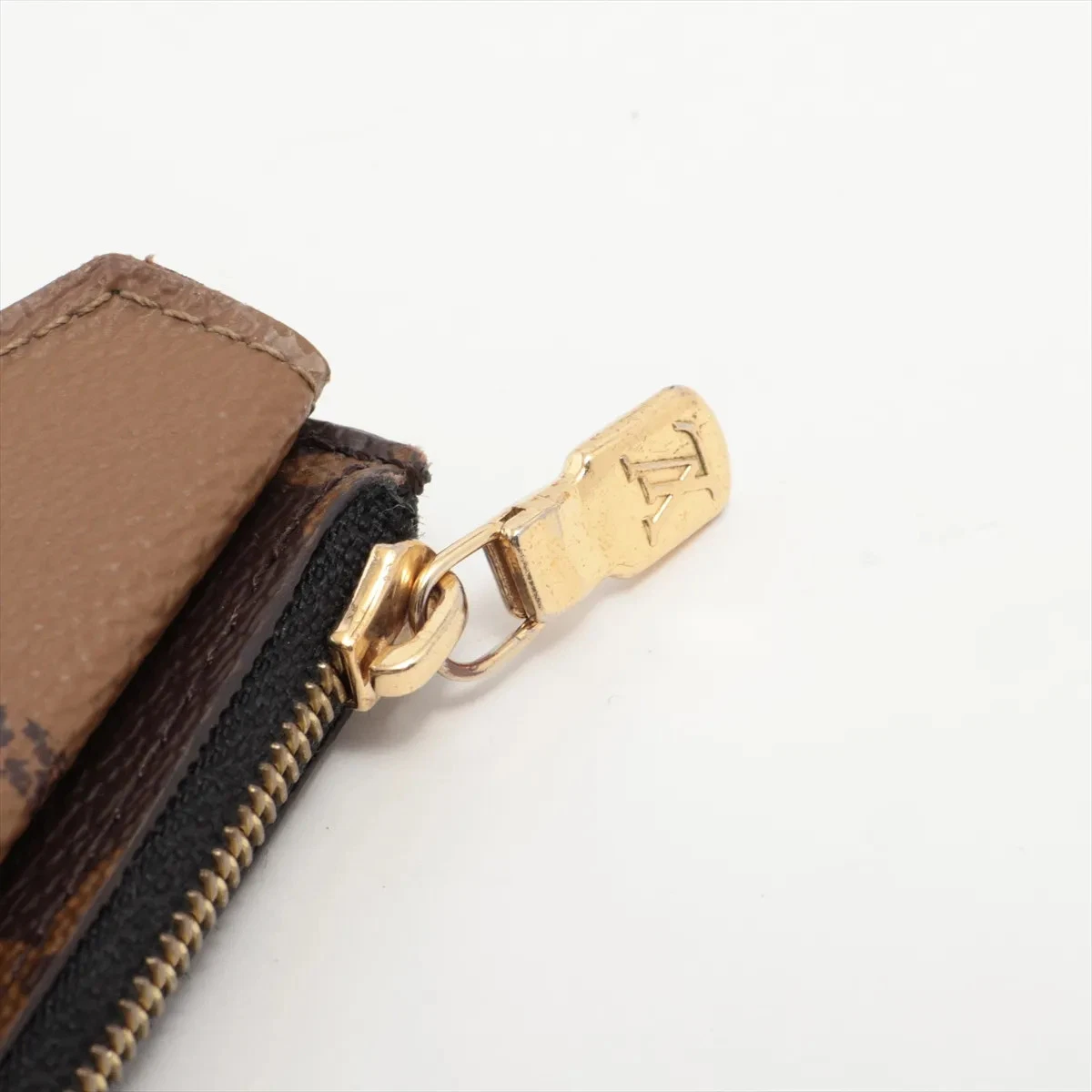 $700 Louis Vuitton Reverse Monogram Recto Verso Card Holder Brown