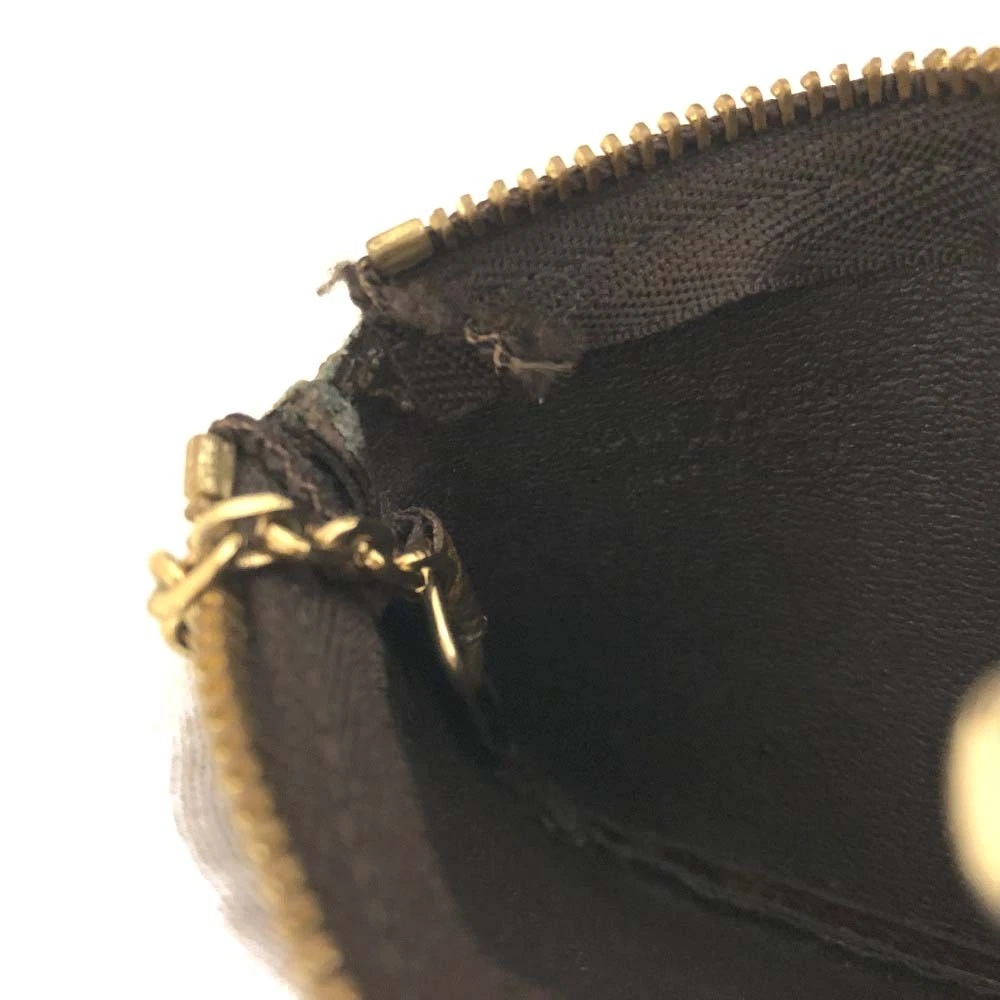 $345 Louis Vuitton Monogram Pochette Cles Wallet Coin Purse Brown
