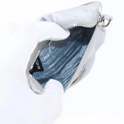 $925 Prada Triangle Plate Wrist Pouch