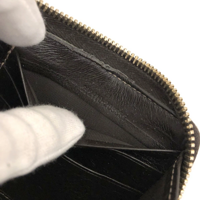 GUCCI Ssima Interlocking G GG Logo Leather Zip Around Long Wallet