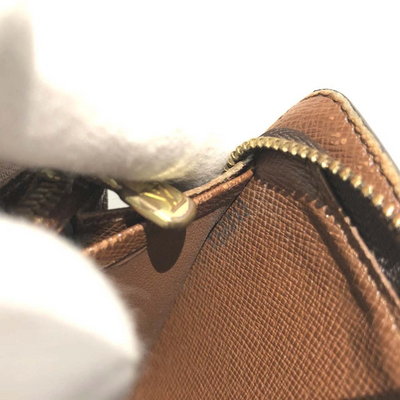 $750 2003 Louis Vuitton Monogram Porte Monnaie Zippy Long Wallet Brown TH0043