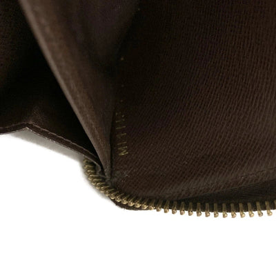 Louis Vuitton Damier Zippy Zip Around Long Wallet Purse Brown MI1146