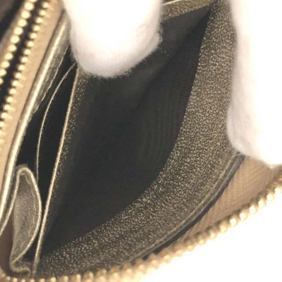 $830 Gucci GG Marmont Snake-Effect Leather Zip Around Wallet Gold