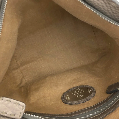 $1600 FENDI Selleria Leather Tote Bag Silver