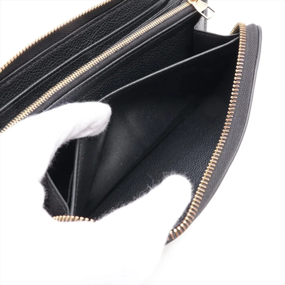 $1170 Louis Vuitton Empreinte Zippy Wallet Black
