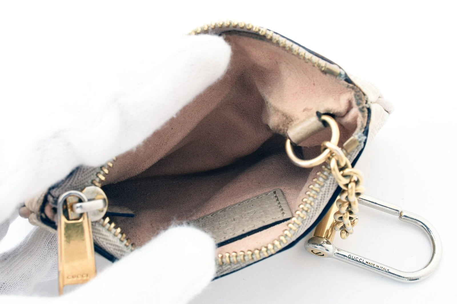 GUCCI Ophidia GG Sherry Line Marmont Coin Case Purse Wallet PVC Double