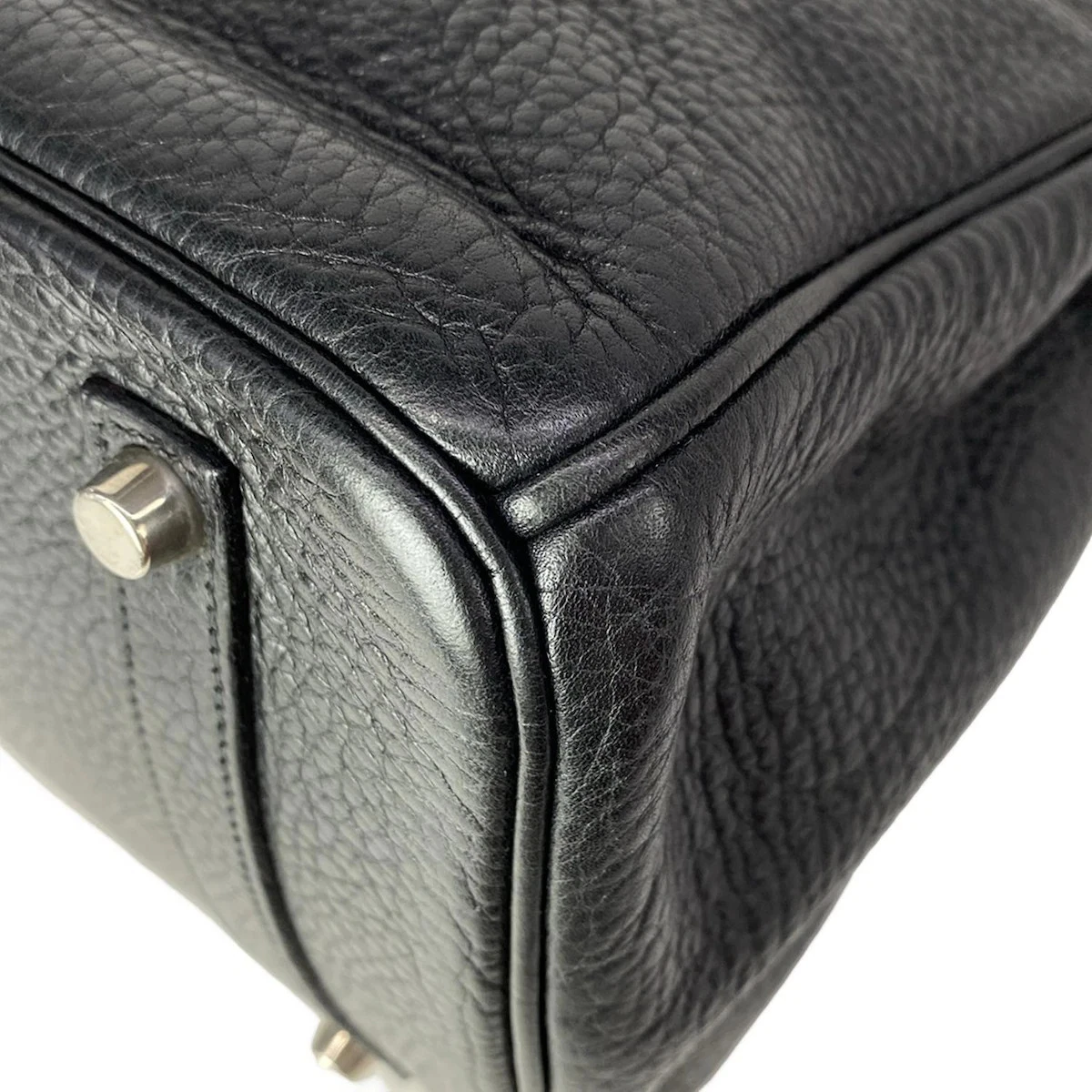 HERMES Birkin 35 Black Togo Square J Handbag 227277376487