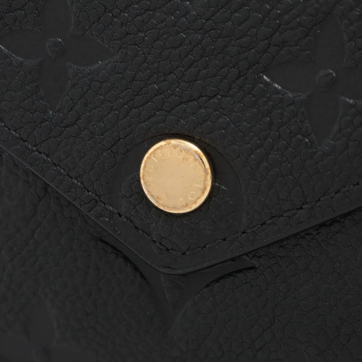 $780 Louis Vuitton Empreinte Portefeuille Victorine Noir Compact Wallet 10021122