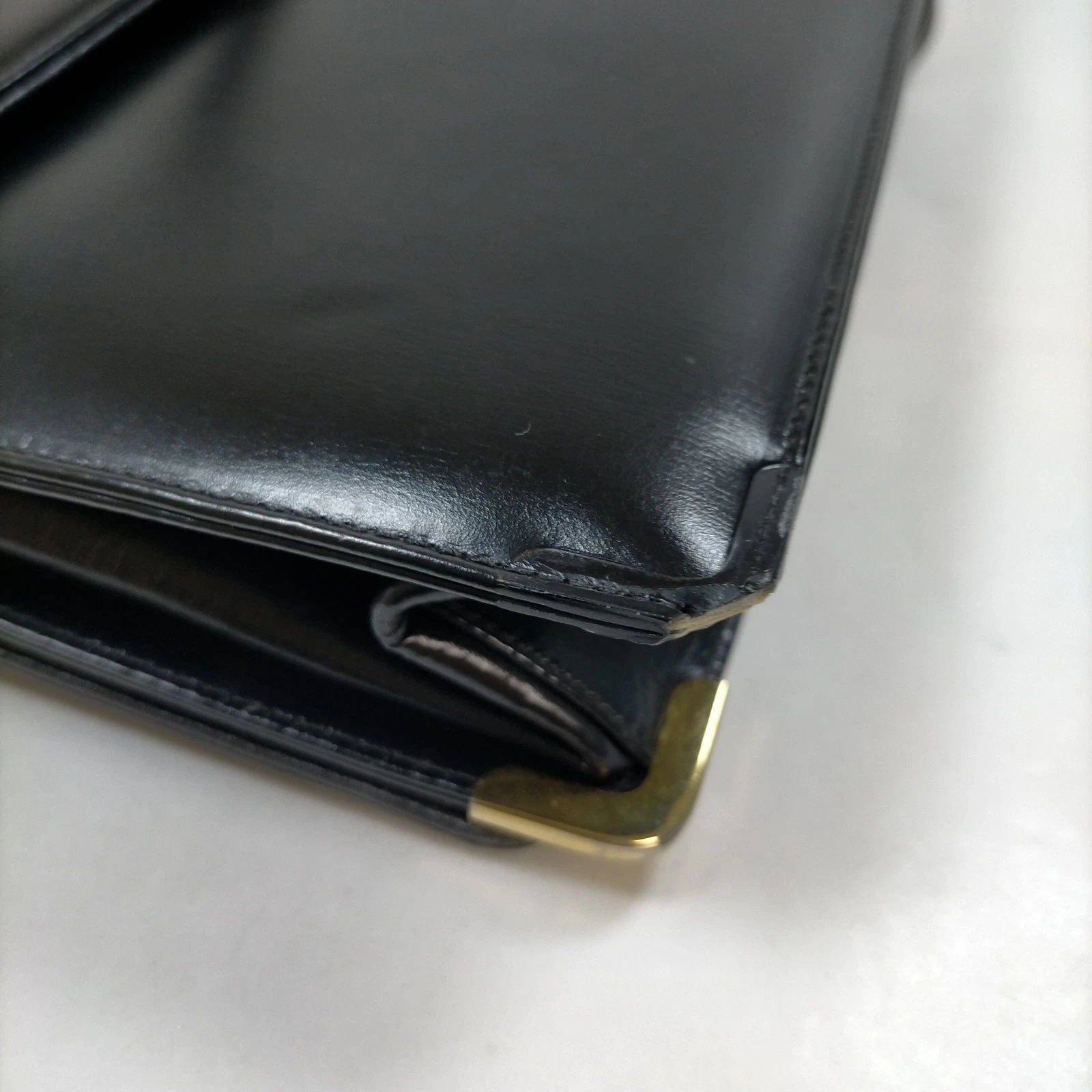 $1290 Christian Dior Shoulder Bag Black Leather