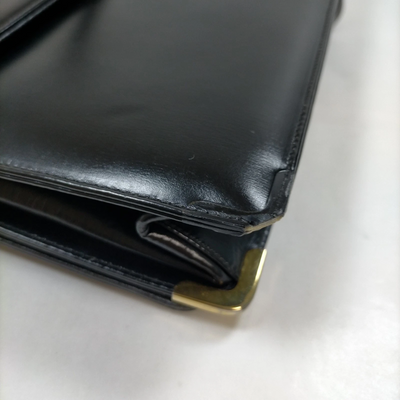 $1290 Christian Dior Shoulder Bag Black Leather