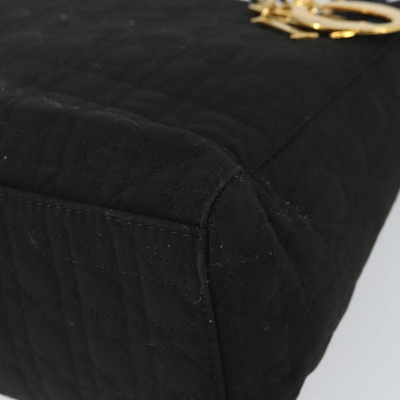 $5100 Christian Dior Nylon Cannage Medium Lady Dior Black Gold