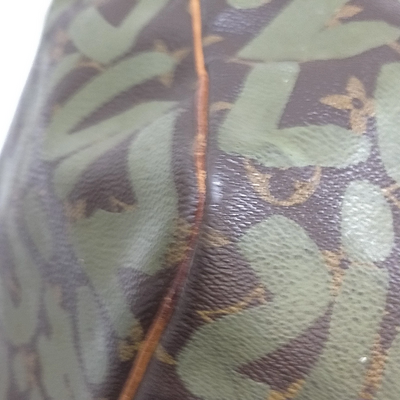 Louis Vuitton Monogram Graffiti Keepall 50 Green