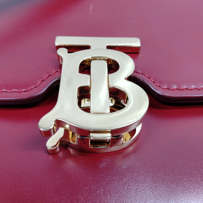 Burberry Shoulder Bag Red Leather