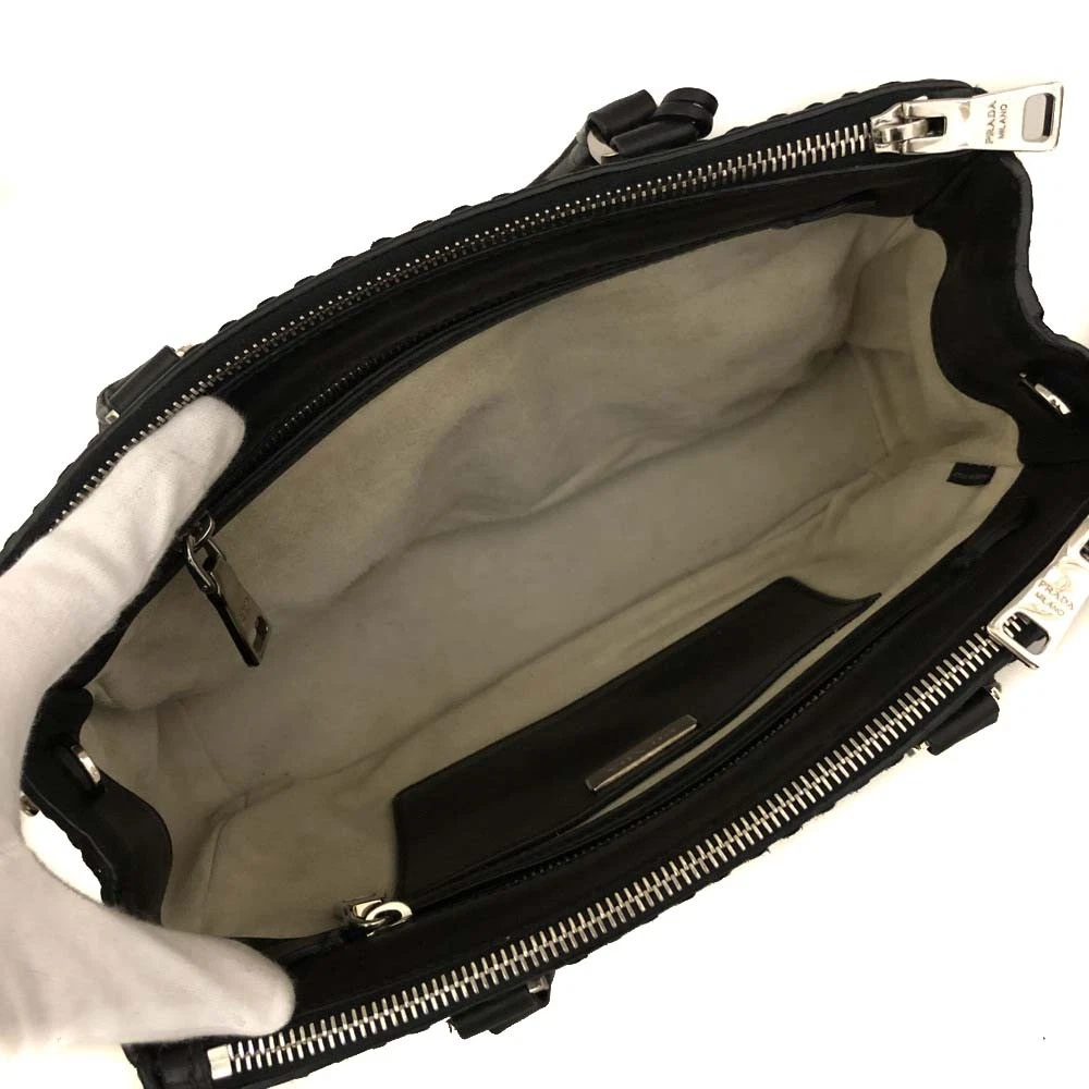 $2480 Prada Leather 2way Shoulder Bag