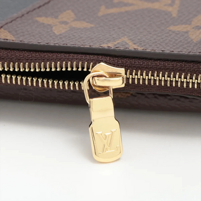 $695 Louis Vuitton Monogram Porto Cartolecto Verso Black × Brown 10021123