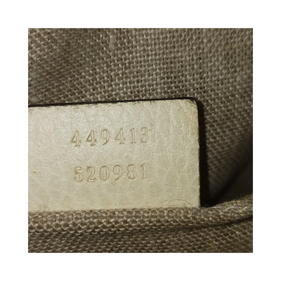$1250 Gucci Monogram Dollar Calfskin Mini Bree Messenger Bag Beige Ebony Avoire