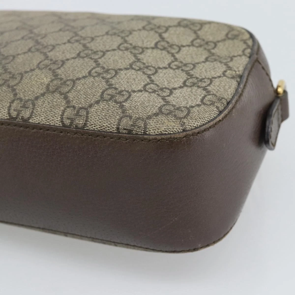 $1490 Gucci GG Supreme Monogram Web Neo Vintage Shoulder Bag Beige New Acero Crop