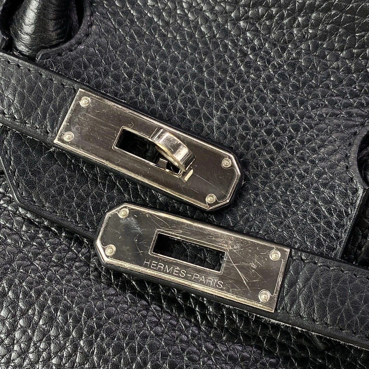 HERMES Birkin 35 Black Togo Square J Handbag 227277376487