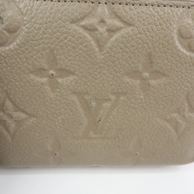 $760 Louis Vuitton Monogram Empreinte Round Zippy Coin Case Beige RFID