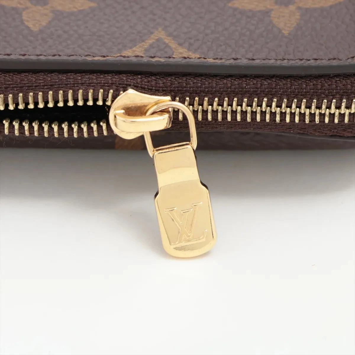 $695 Louis Vuitton Monogram Porto Cartolecto Verso Black × Brown 10021123