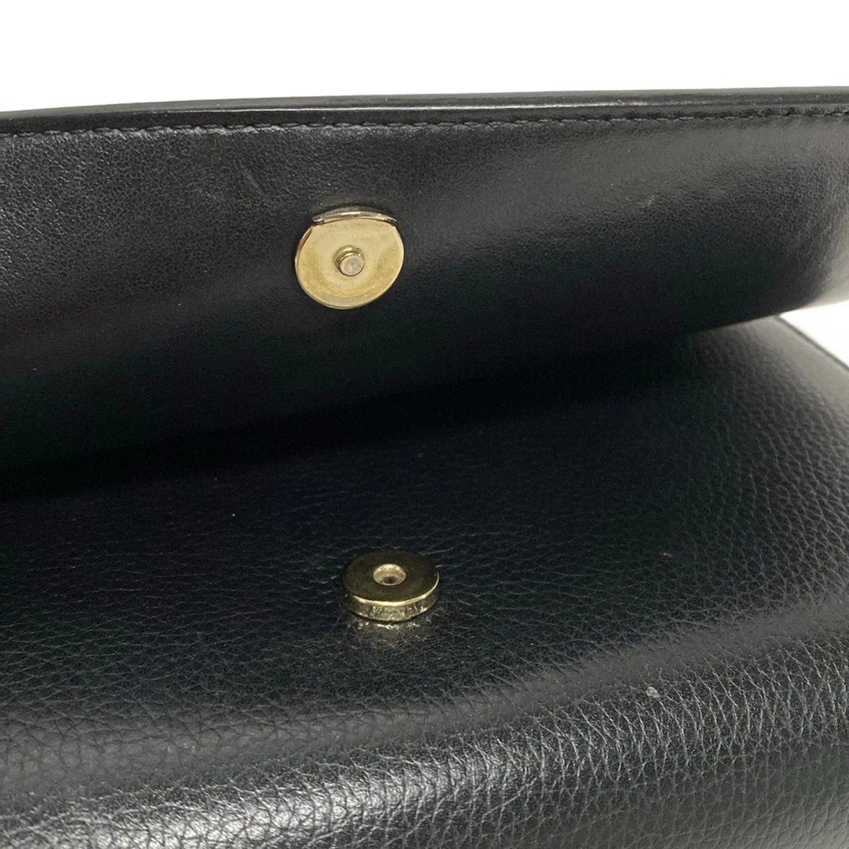 $1450 Christian Louboutin Grained Calfskin Spikes Loubinthesky Paloma Wallet On Chain Black Multimetal