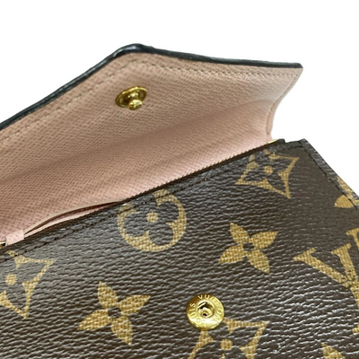 LOUIS VUITTON Portefeuille Victorine M62360 Rose Ballerine Monogram MI4118