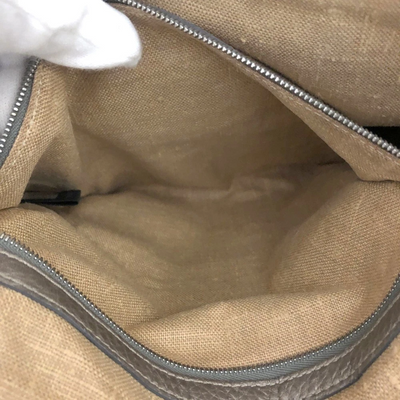 $1600 FENDI Selleria Leather Tote Bag Silver