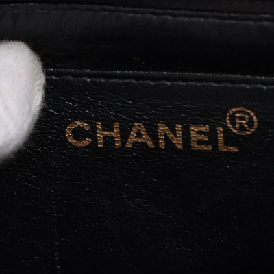 $12800 Chanel Patent Quilted XL Jumbo Single Flap Black