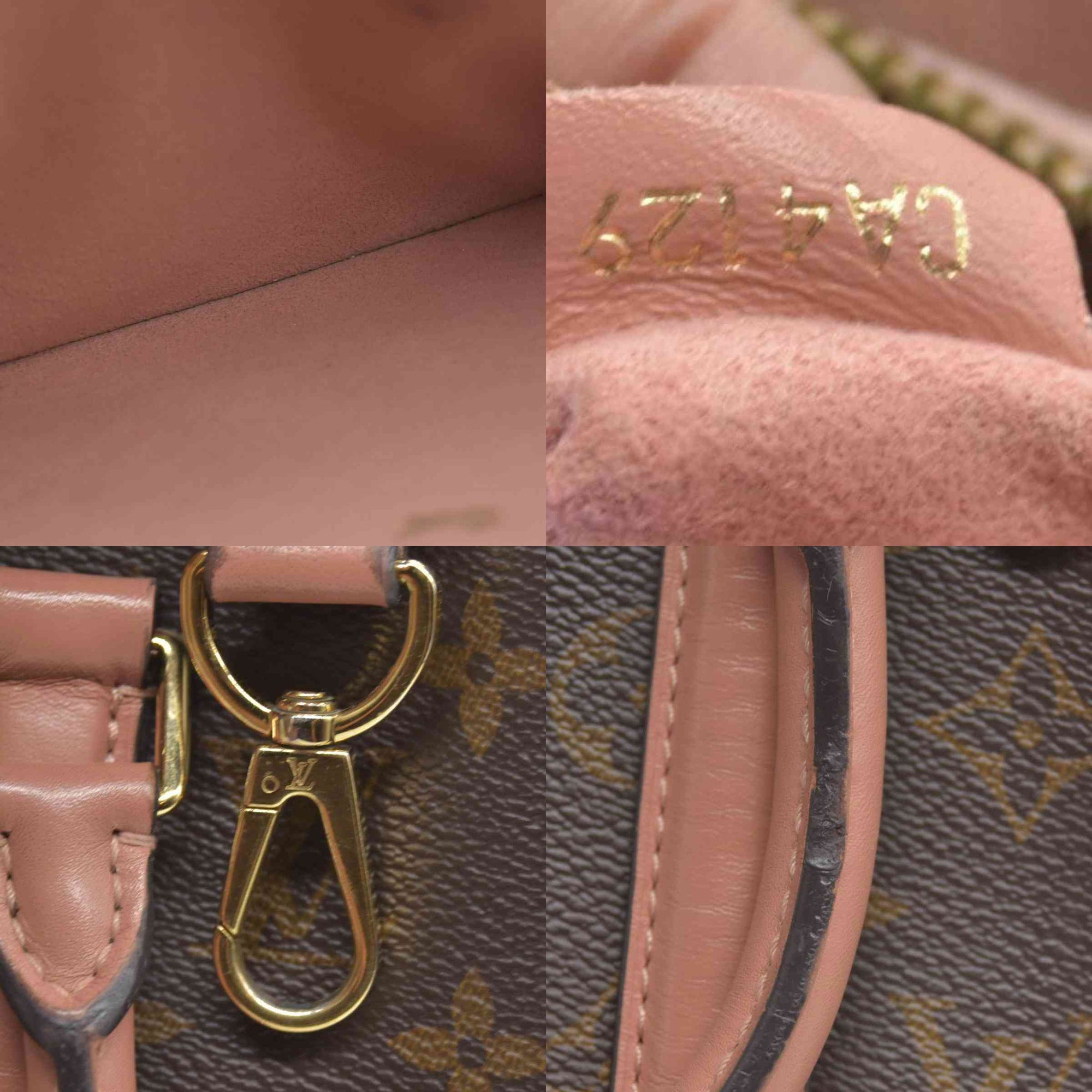 $2560 2019 Louis Vuitton Soufflot BB Monogram Peach Shoulder Bag Cloth CA4129 10019424