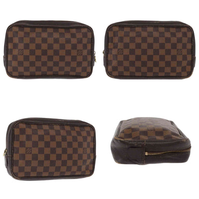 $1130 1998 LOUIS VUITTON Damier Ebene Toiletry Bag 25 CA0968
