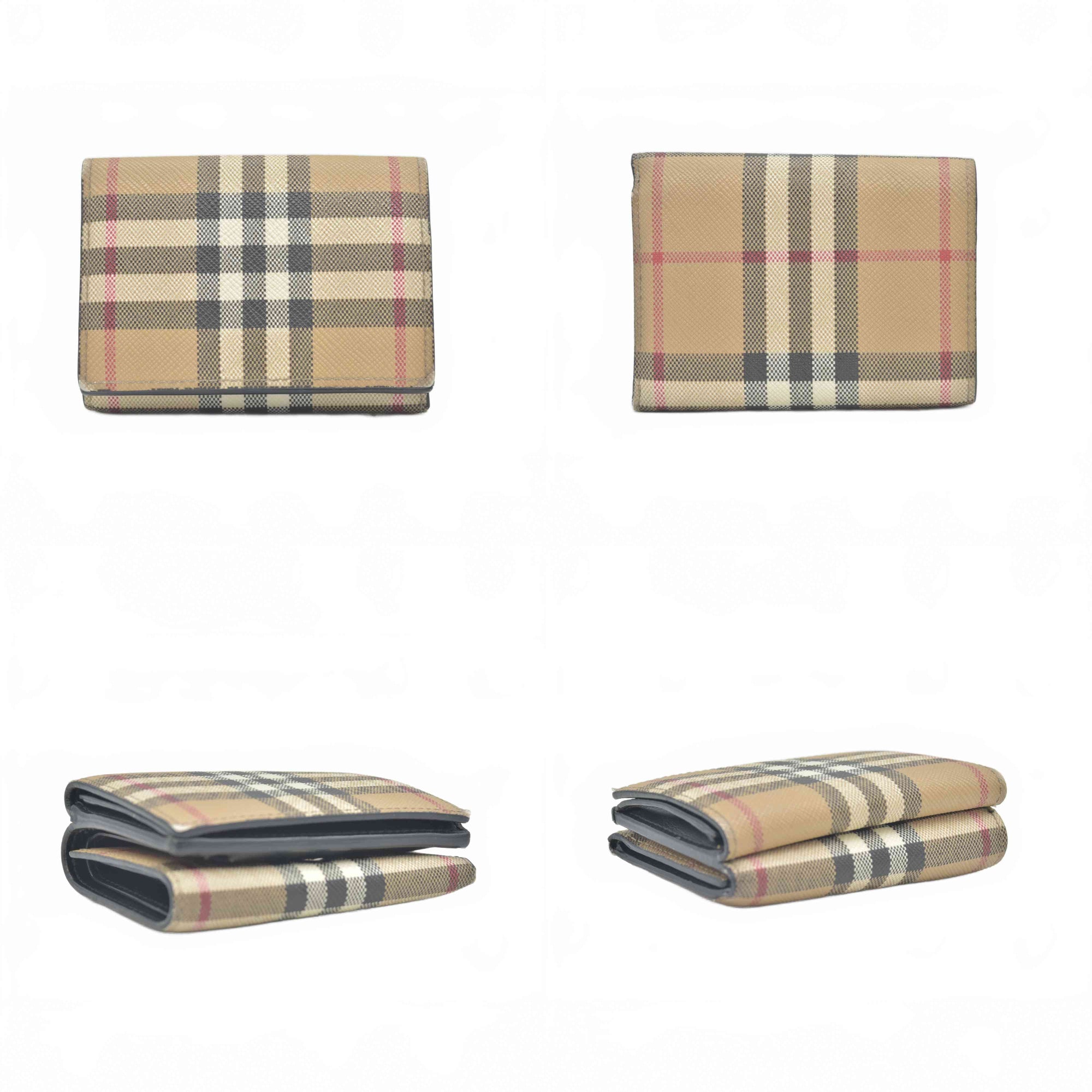 $590 Burberry Men's Trifold Wallet Archive Beige
