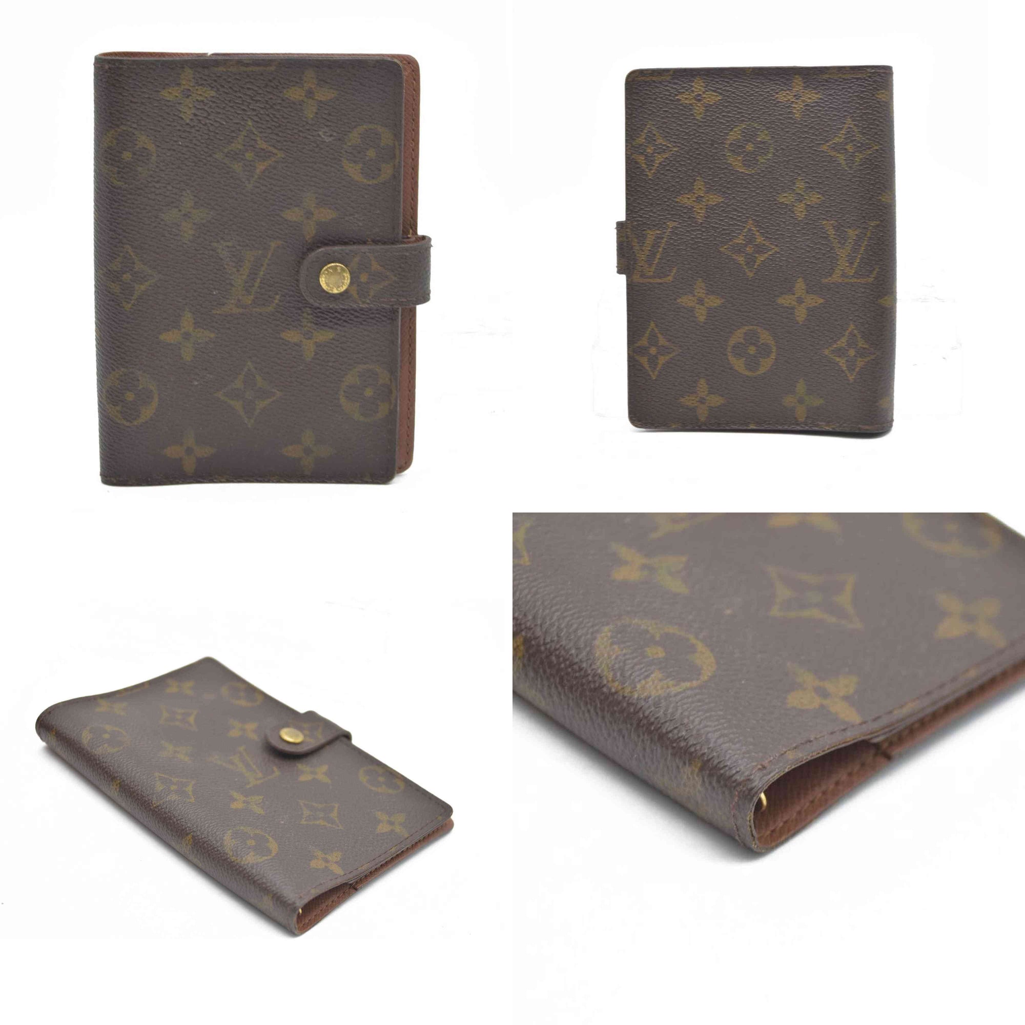 $505 Louis Vuitton  Monogram Small Ring Agenda Cover CA1919
