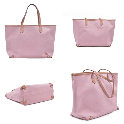 $1100 Burberry Blue Label Pink Canvas Tote Bag CONSIGNMENT