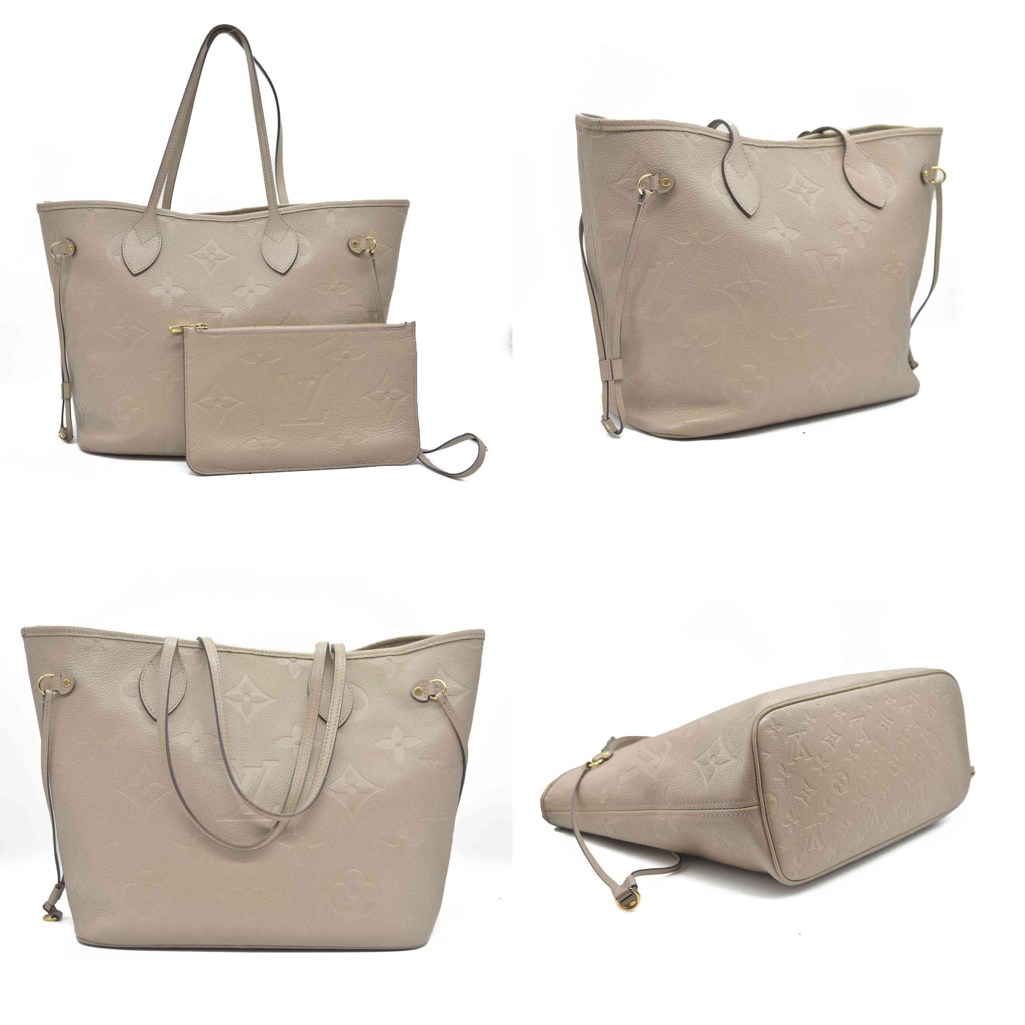 Louis Vuitton  Empreinte Monogram Giant Neverfull MM Tourterelle