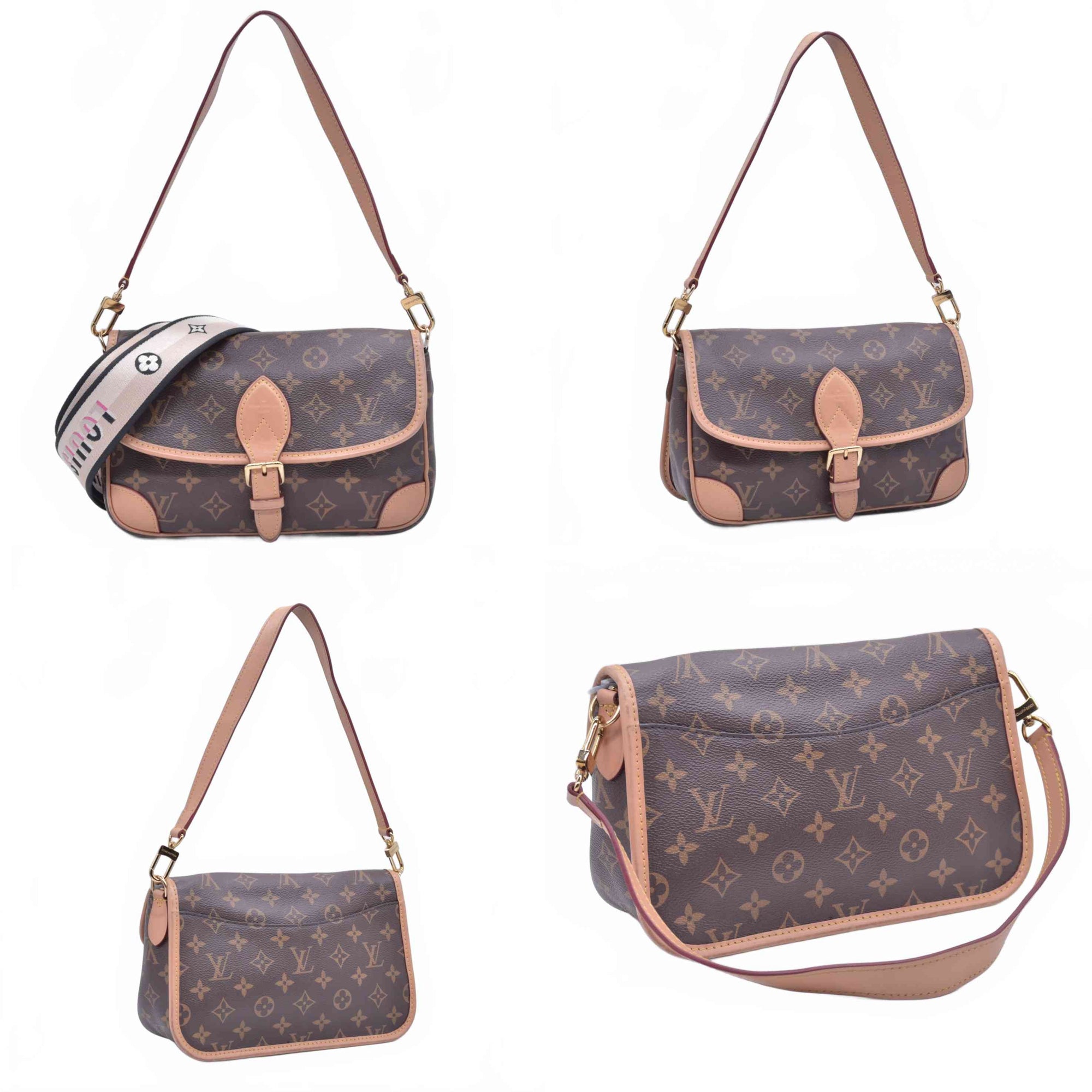 $2700 RFID Louis Vuitton Monogram Diane Black Shoulder Bag 10020762