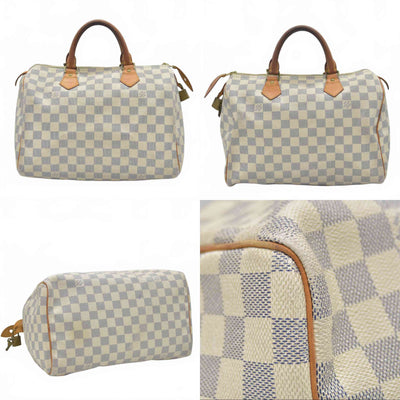 $1550 2010 Louis Vuitton Speedy 30 Damier Azur DU1170