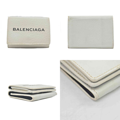 Balenciaga Trifold Compact Wallet Leather Compact Wallet CONSIGNMENT