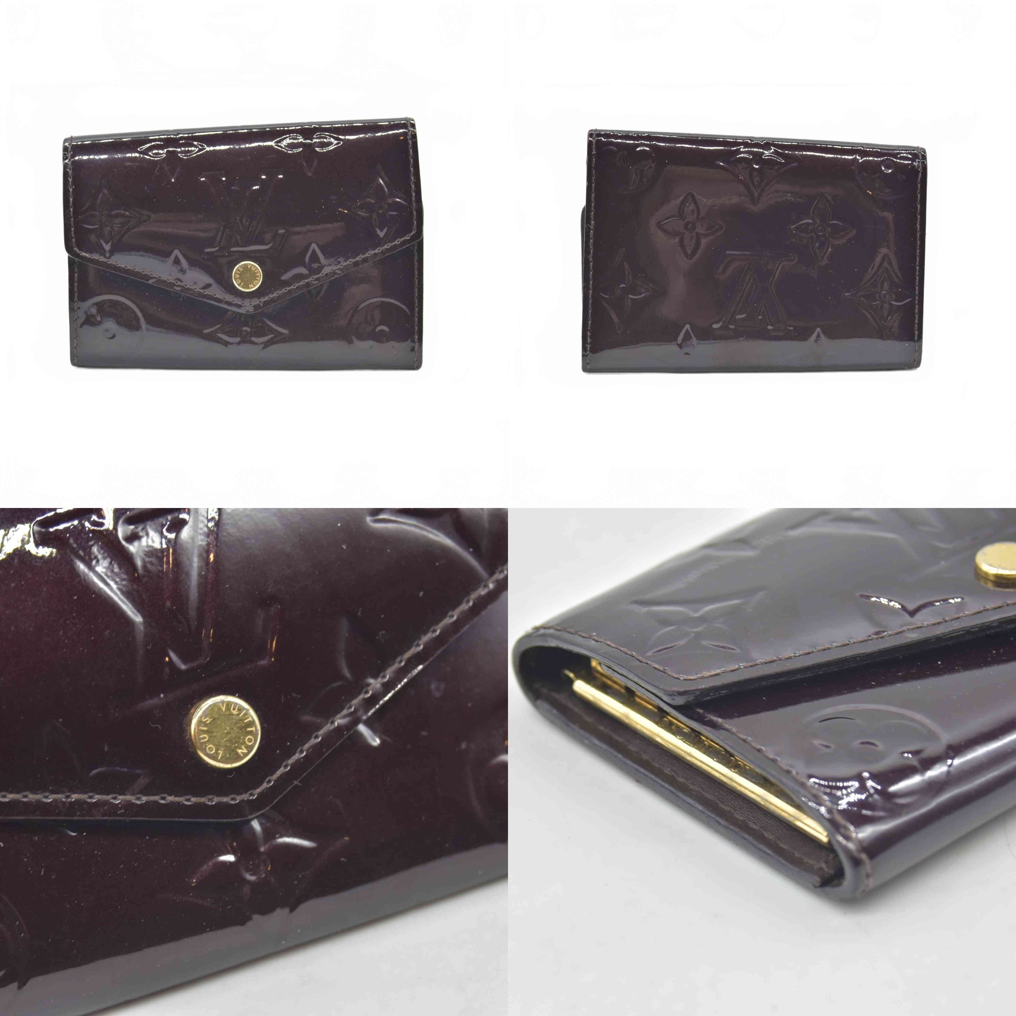 $465 2015 Louis Vuitton Vernis Multicles 6 Key Holder Amarante TS0175