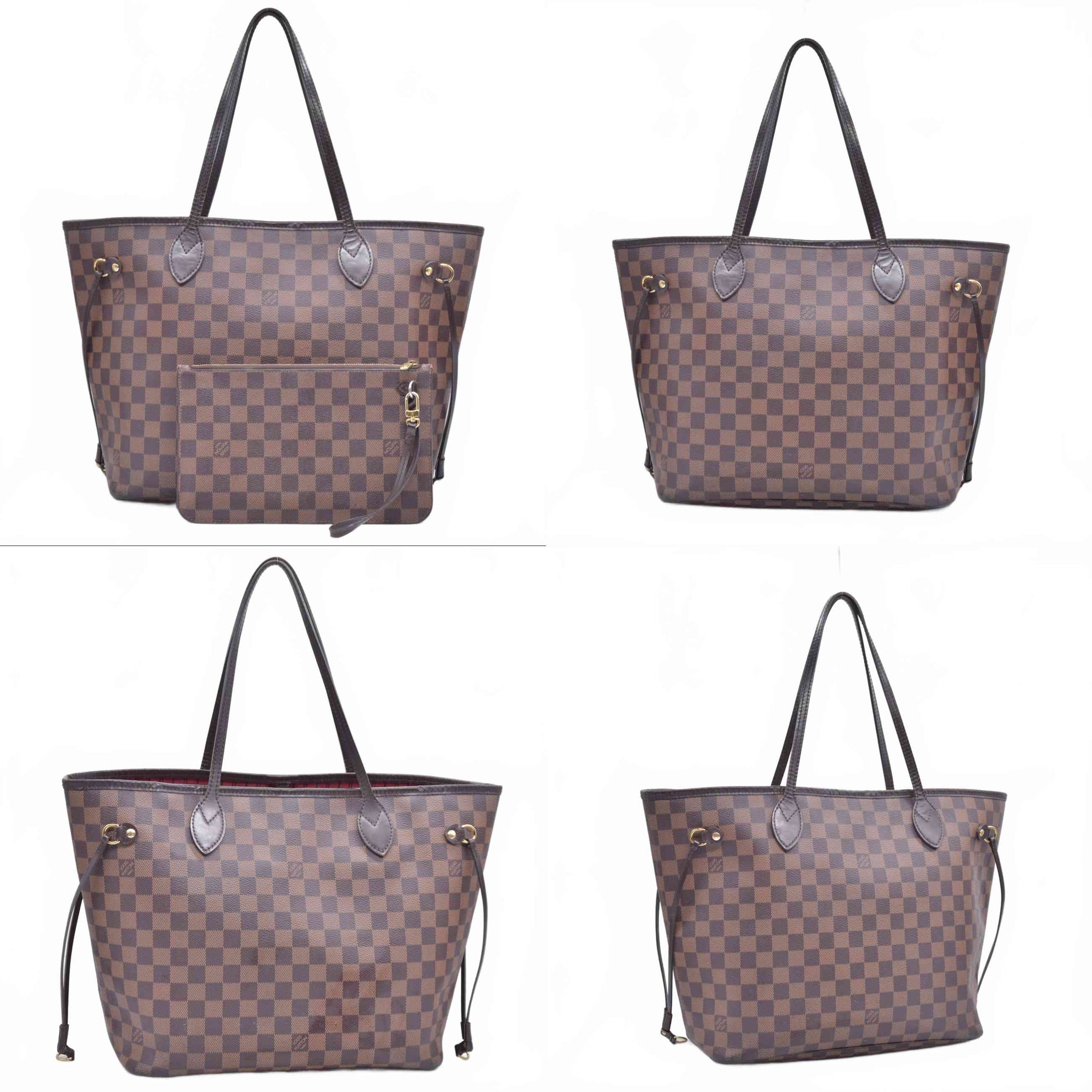 $2240 2018 Louis Vuitton Damier Ebene Neverfull MM with Pouch SD2168