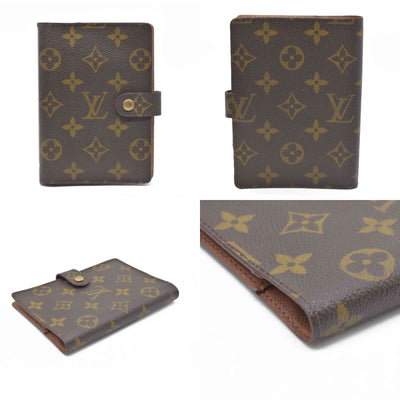 $505 Louis Vuitton Monogram Agenda PM Notebook Cover Brown CA1908