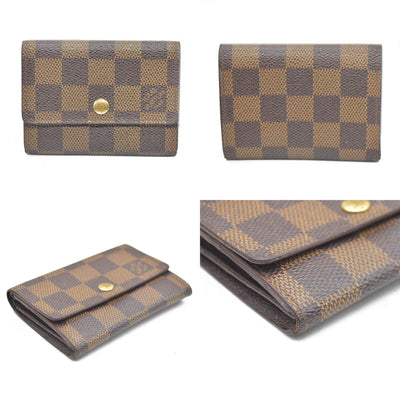 Louis Vuitton Damier Ebene Porte Monnaie Plat Coin Purse