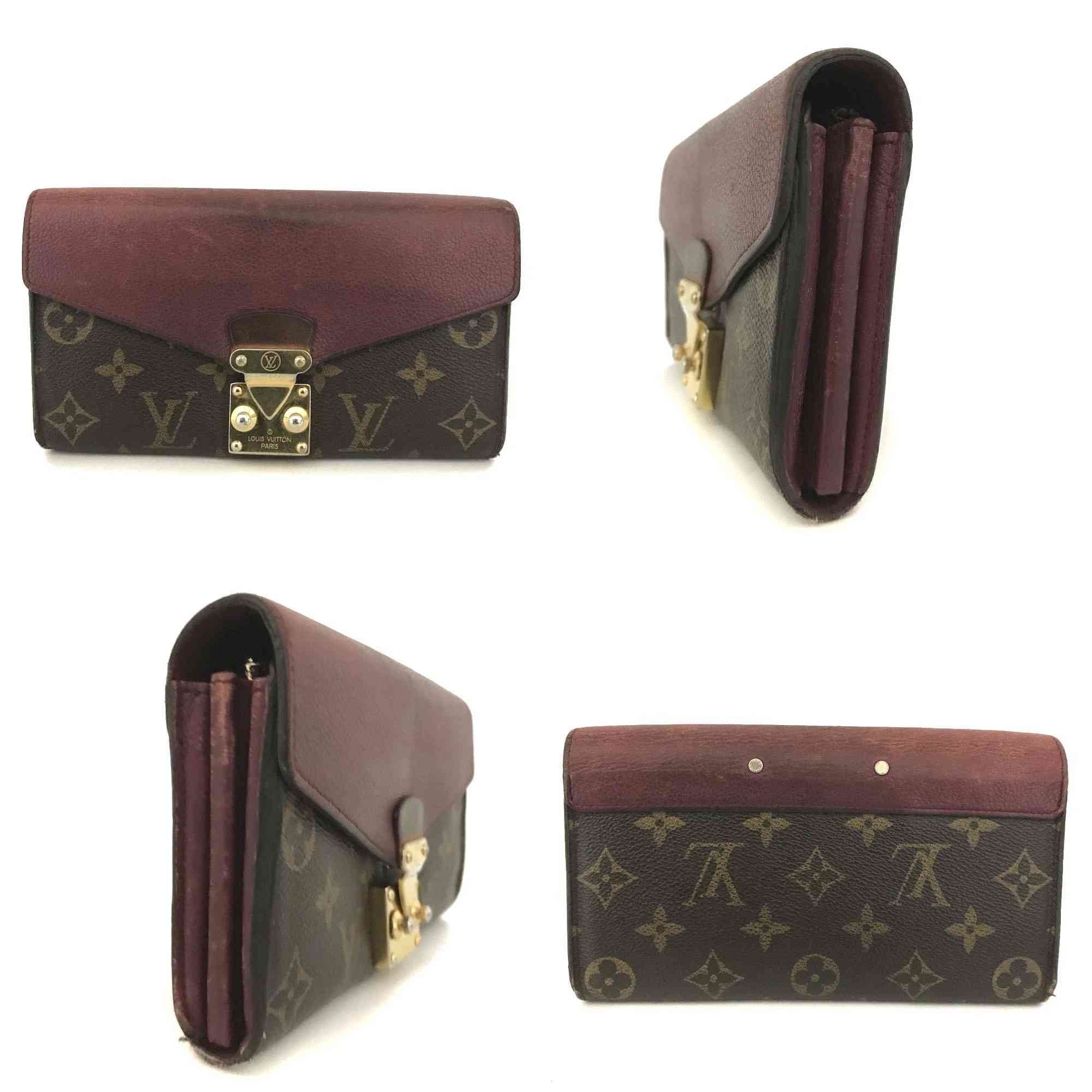 $1140 2015 Louis Vuitton Monogram Pallas Wallet Aurore SN1125