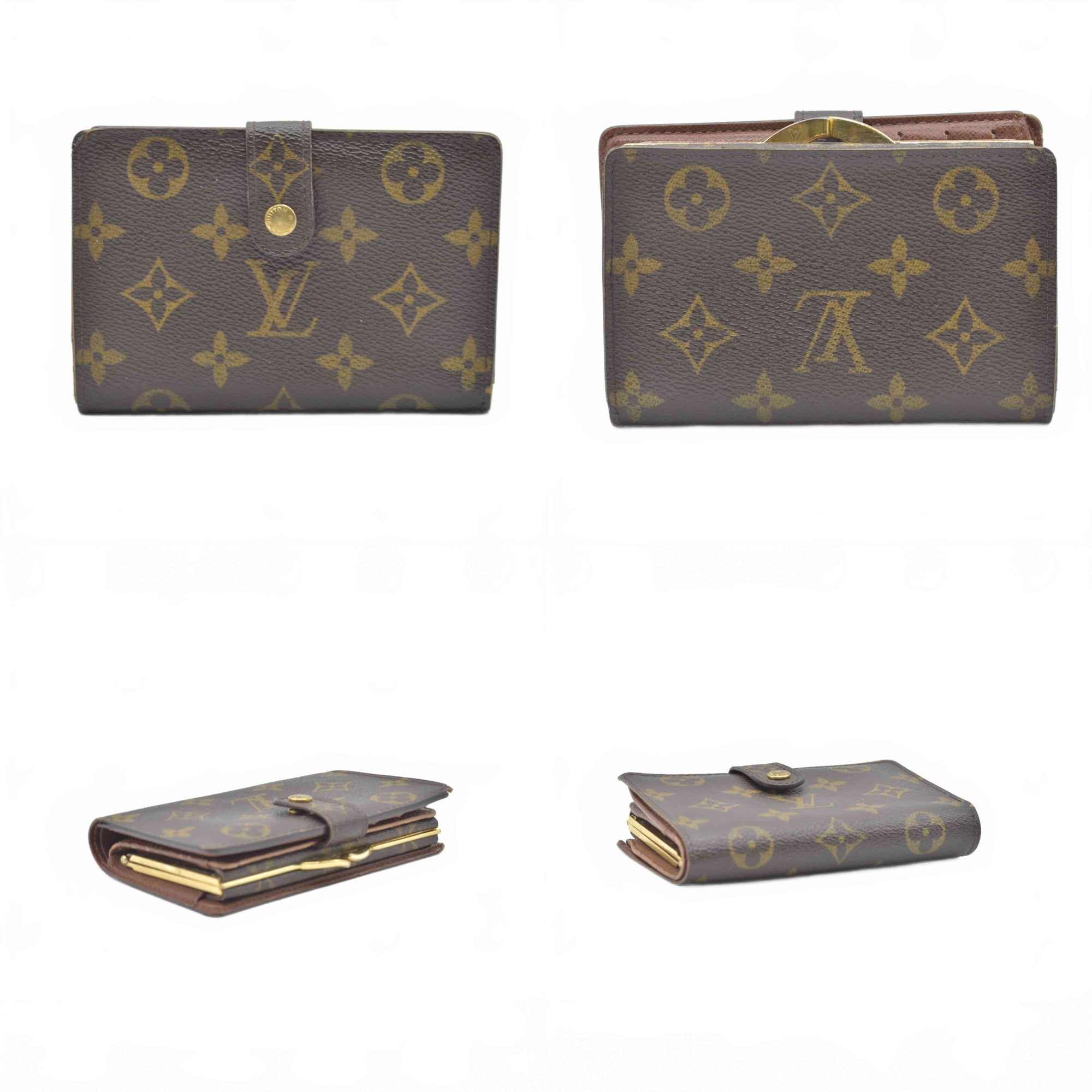 $750 1998 Louis Vuitton Monogram French Purse Wallet CA0958