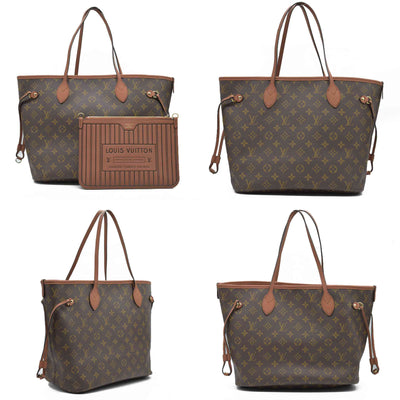 $3100 Louis Vuitton LV Monogram Neverfull Inside Out Brown with Pouch RFID
