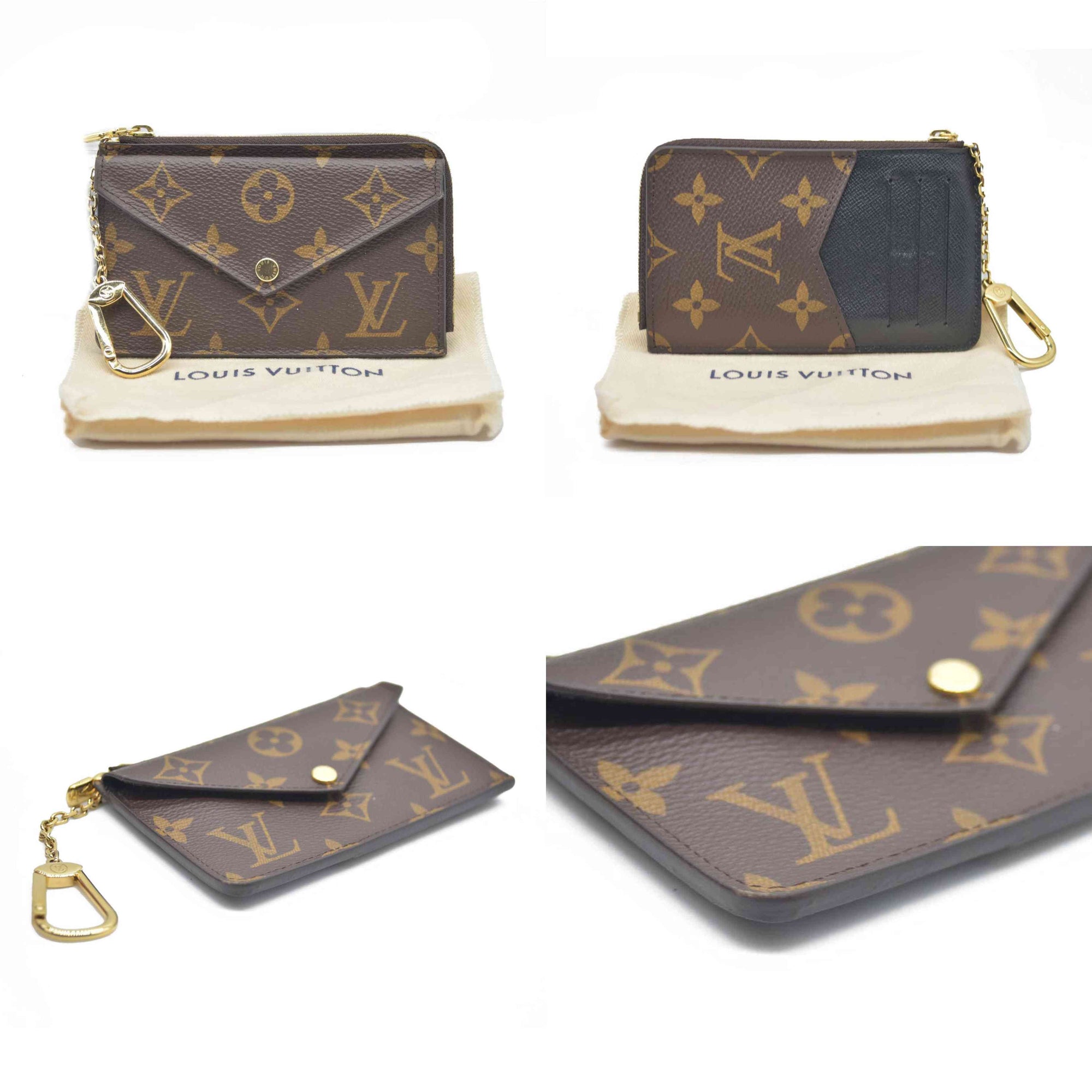 Louis Vuitton  Monogram Recto Verso Card Holder Black RFID