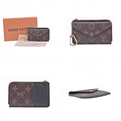 $695 LOUIS VUITTON Monogram Recto Verso Card Holder RFID 10021359